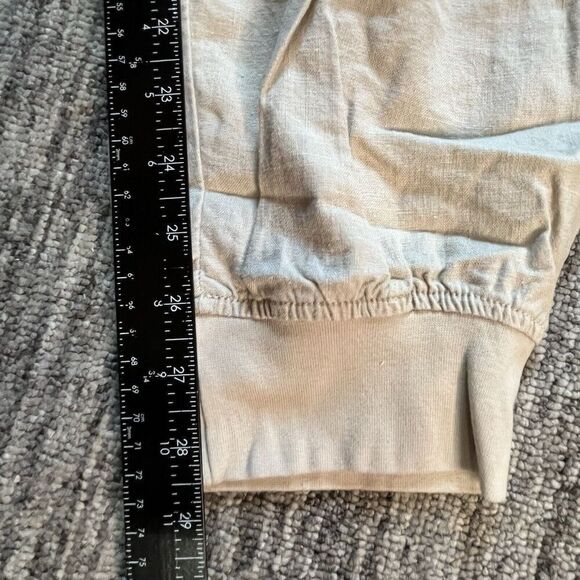 Cato Women’s Linen Blend Joggers Size 14/16 W Tan Pull On Drawstring High Rise - Picture 8 of 10